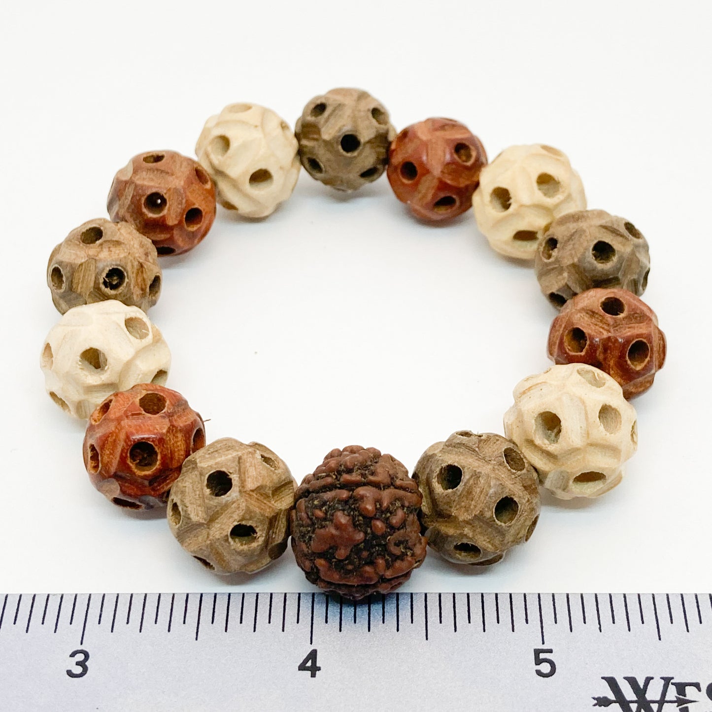 Palmwood with Rudra Seed Bracelet