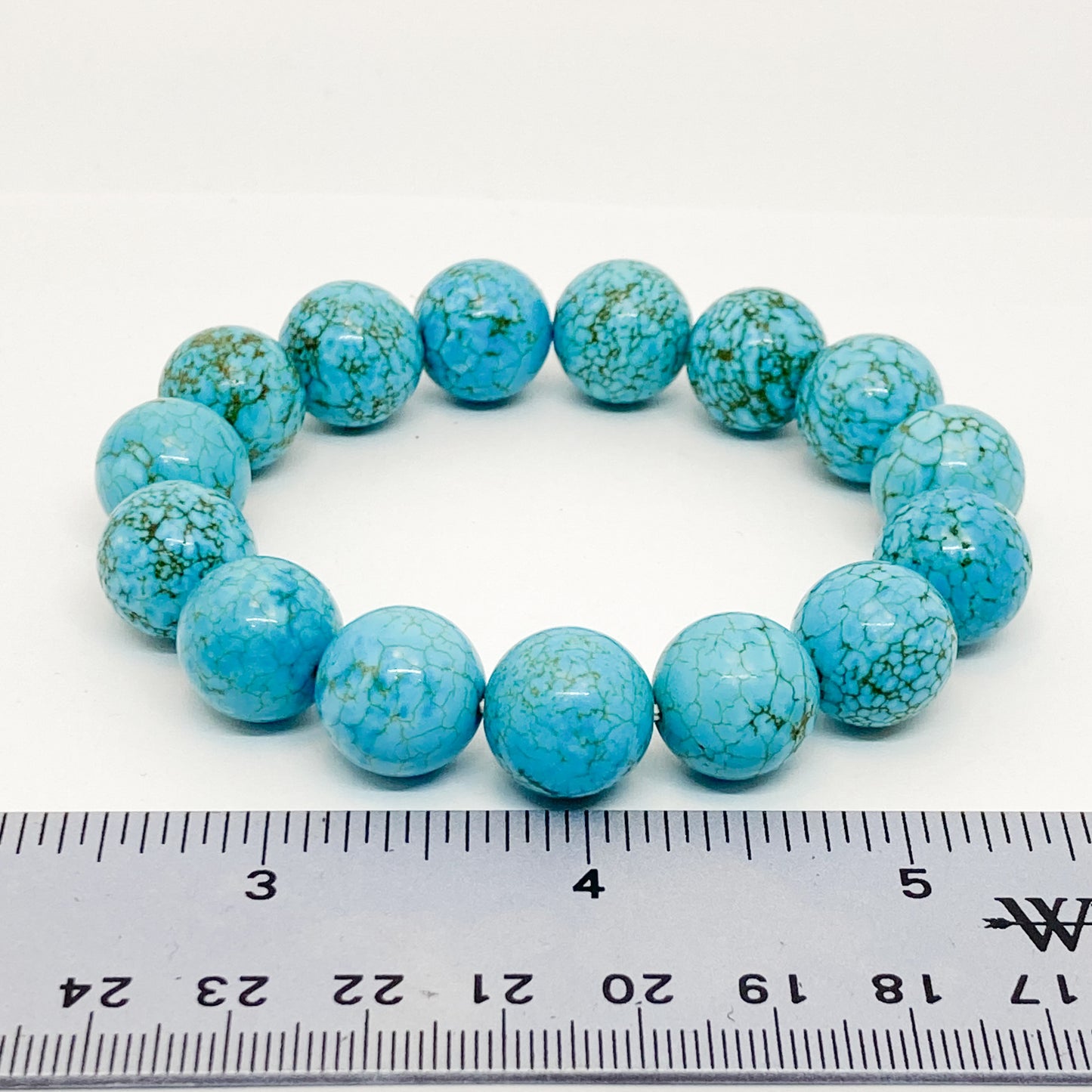 Round Blue Howlite Bracelet