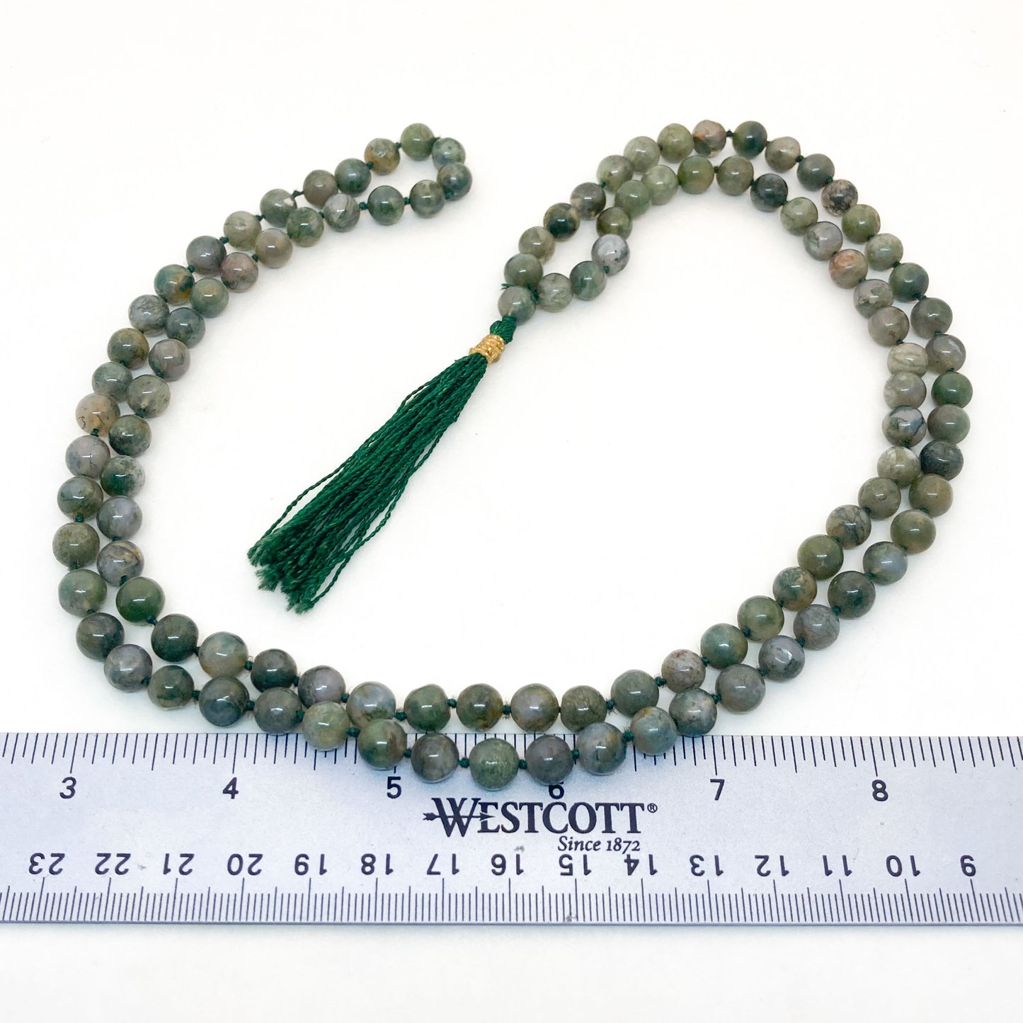 Moss Agate Mala