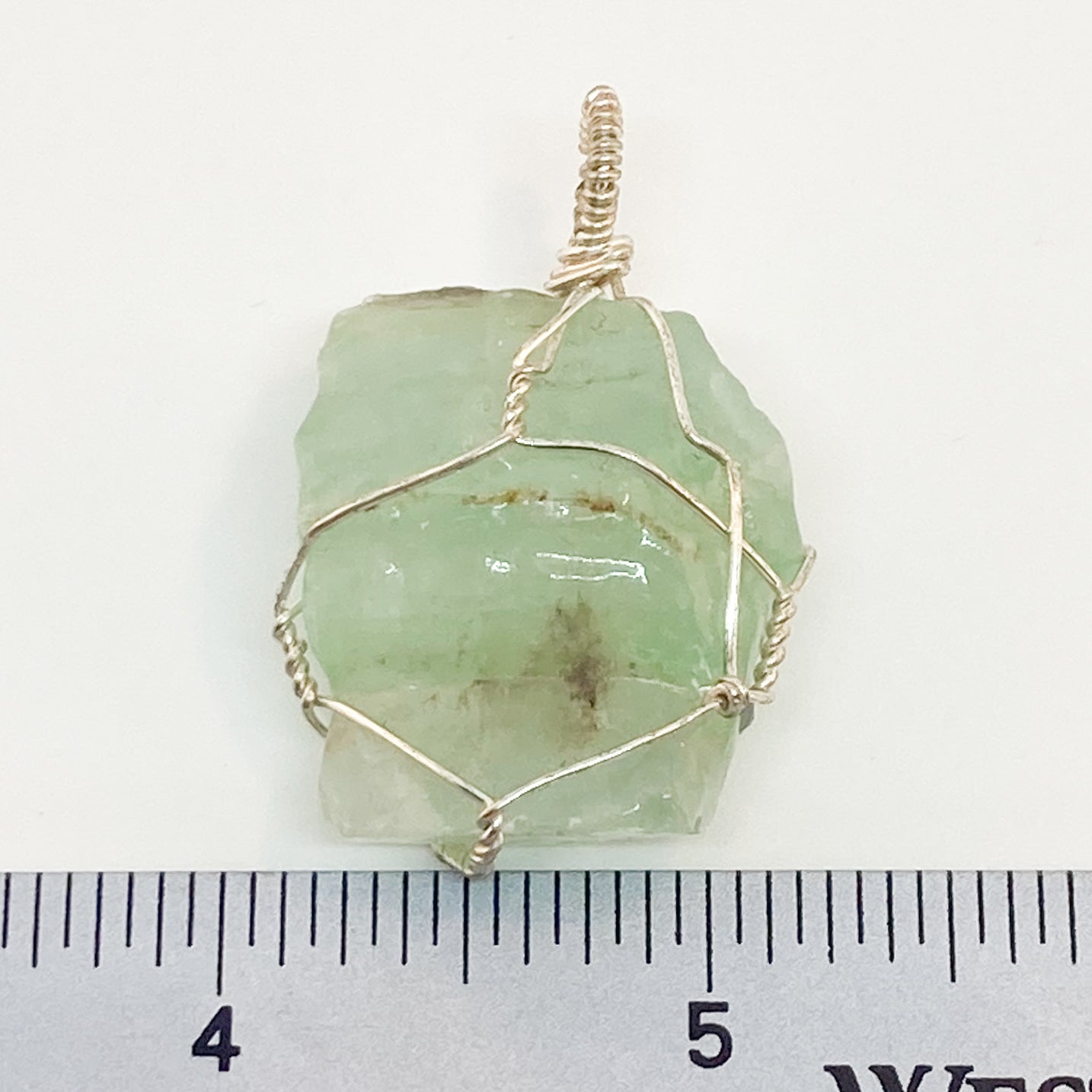 Raw Green Calcite Pendant