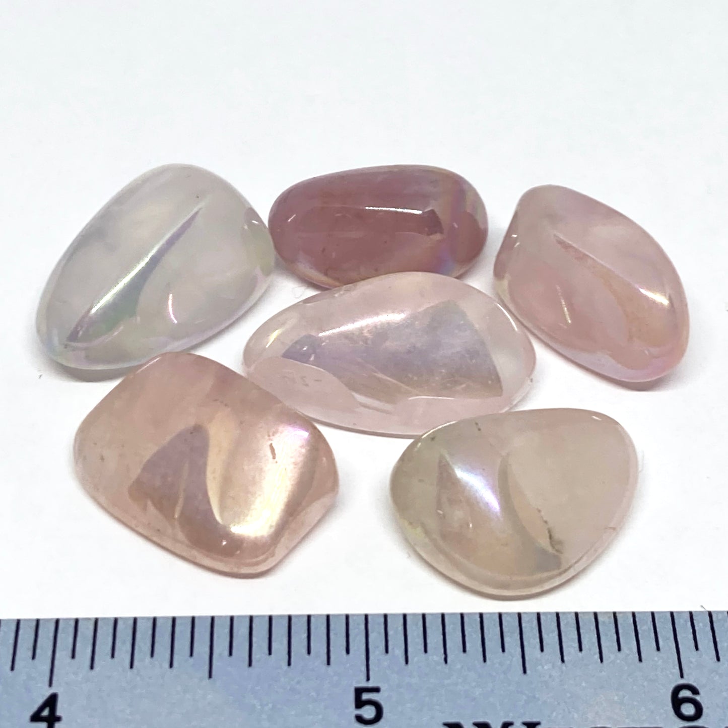 Quartz Rose Aura Tumbled