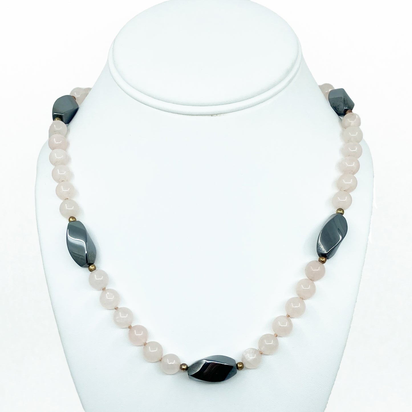 Rose Quartz and Hematite Necklace