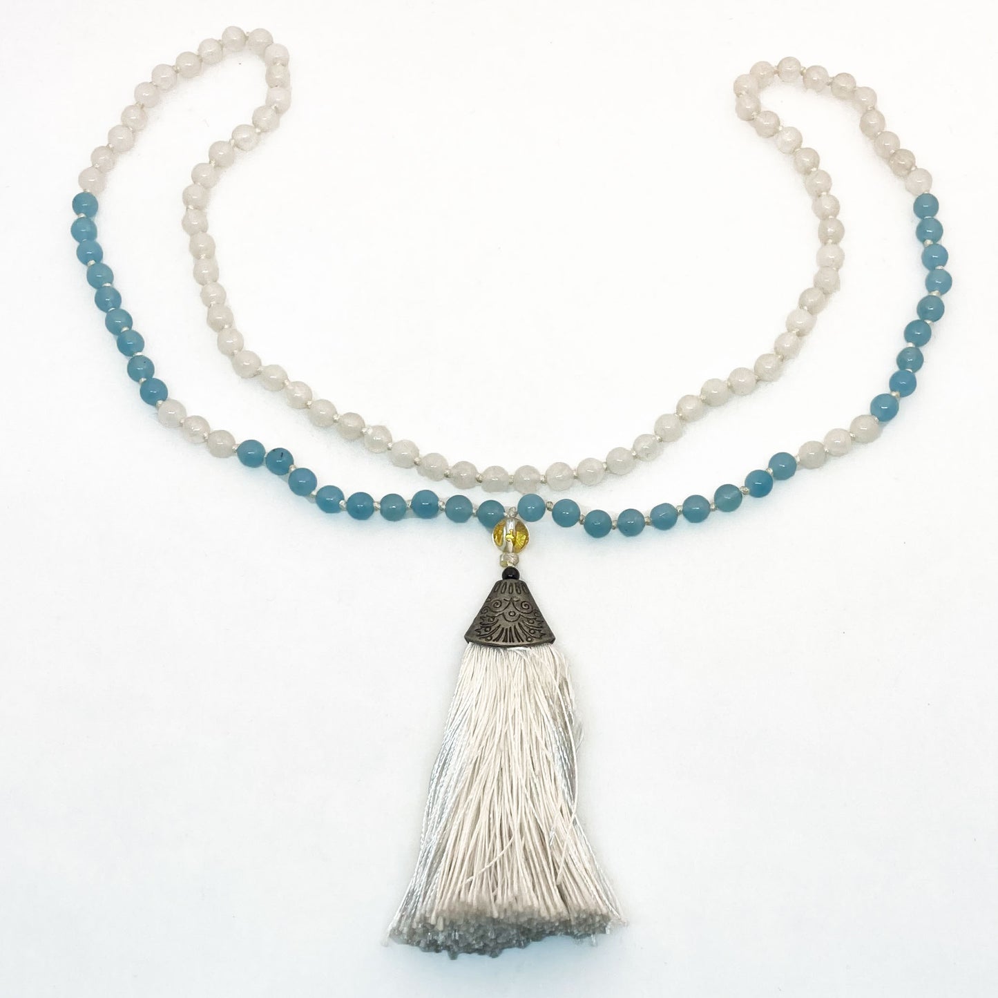Snow Quartz Mala