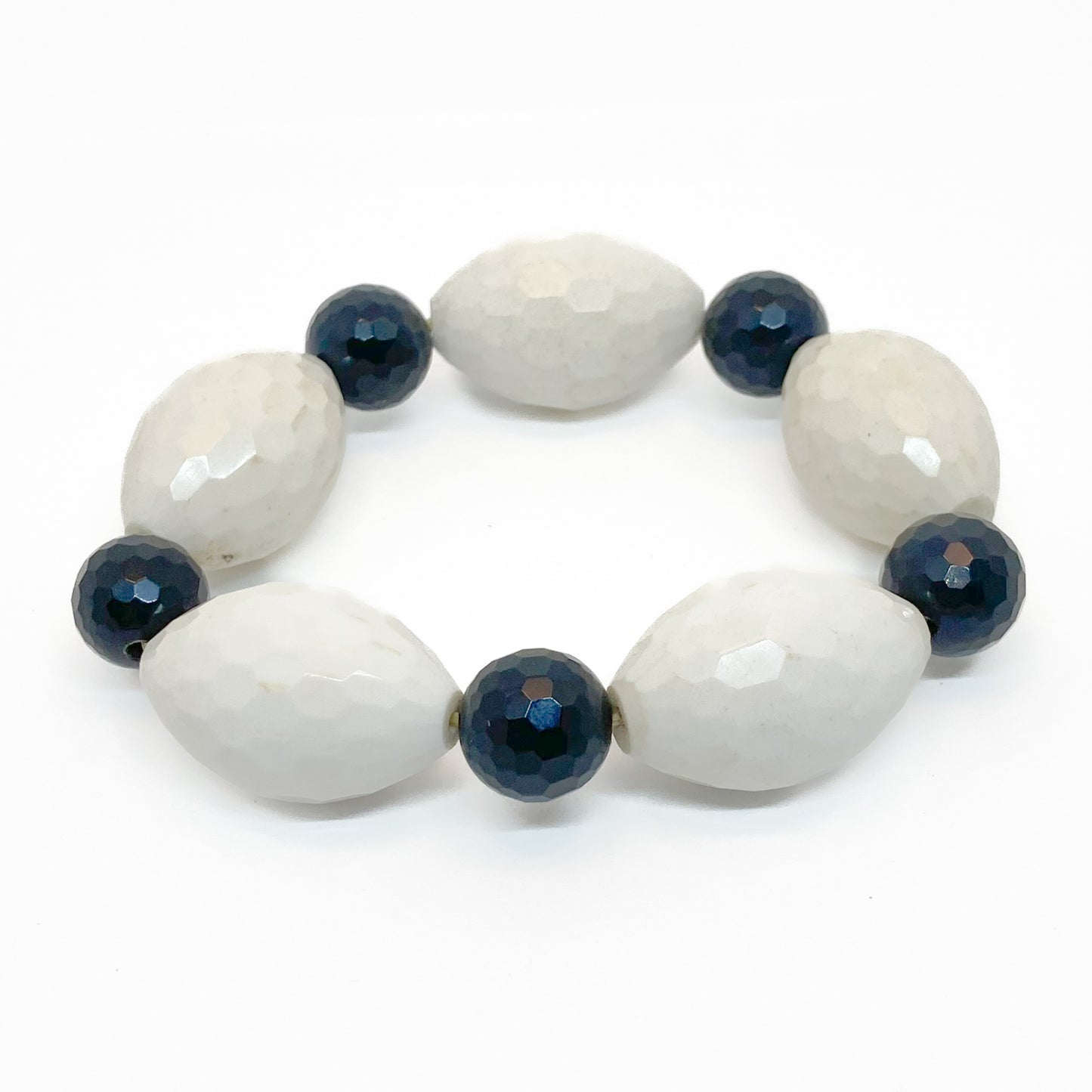White and Black Onyx Bracelet