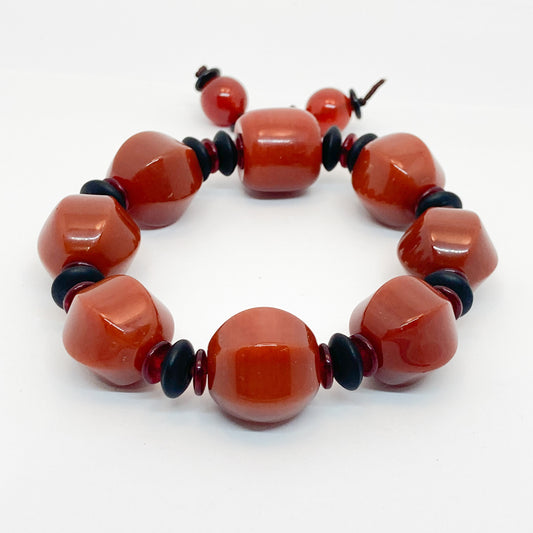 Appel Shape Carnelian Bracelet