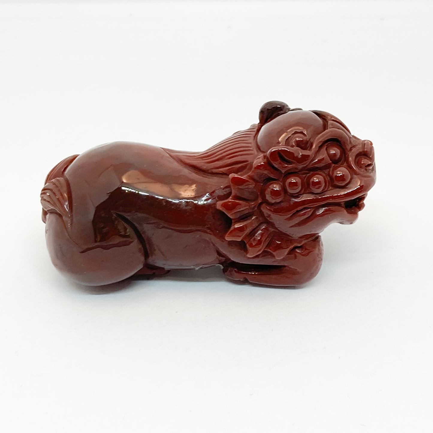 Red Jasper Carved Chinese Power Dragon