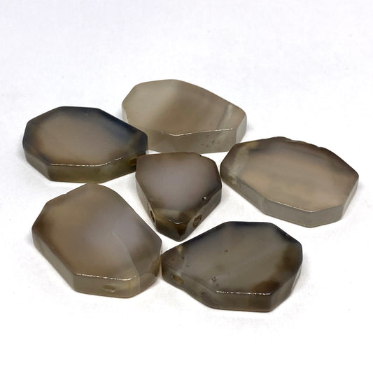 Agate Black Translucent Pendants