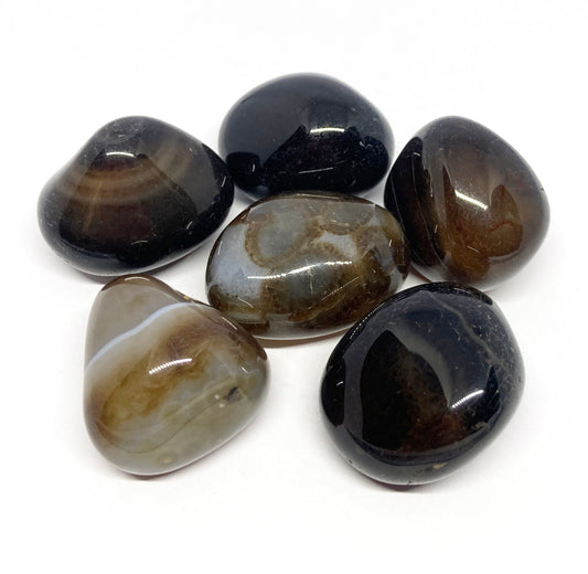 Agate Black Tumbled