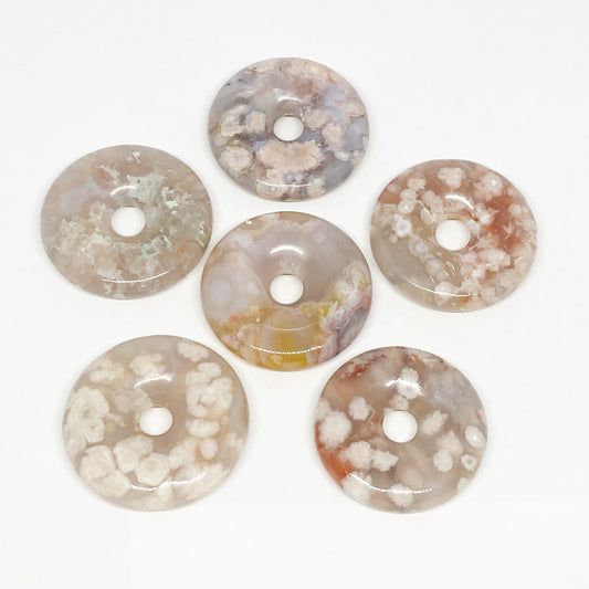 Agate Flower Doughnuts Tumbled