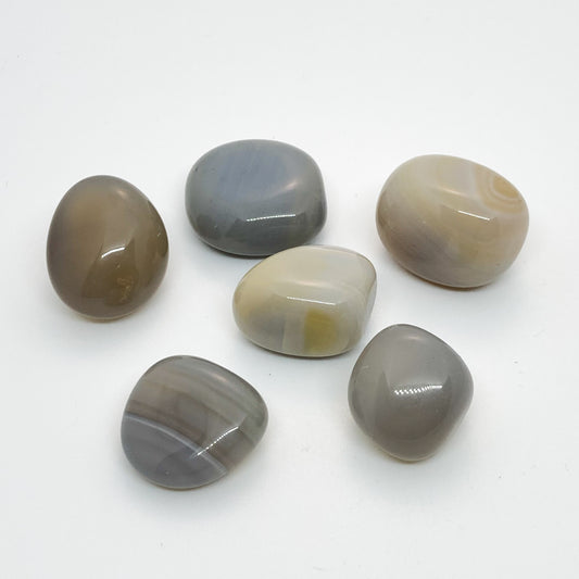 Agate Grey Translucent Tumbled
