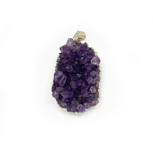 Amethyst Geode Pendant 24 aa