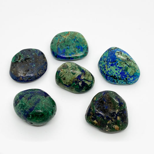 Azurite and Malachite Tumbled