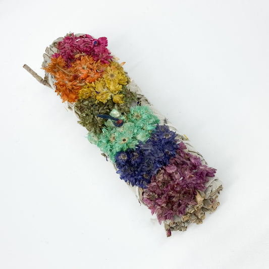 Chakra Wild Flower White Sage Smudge Stick