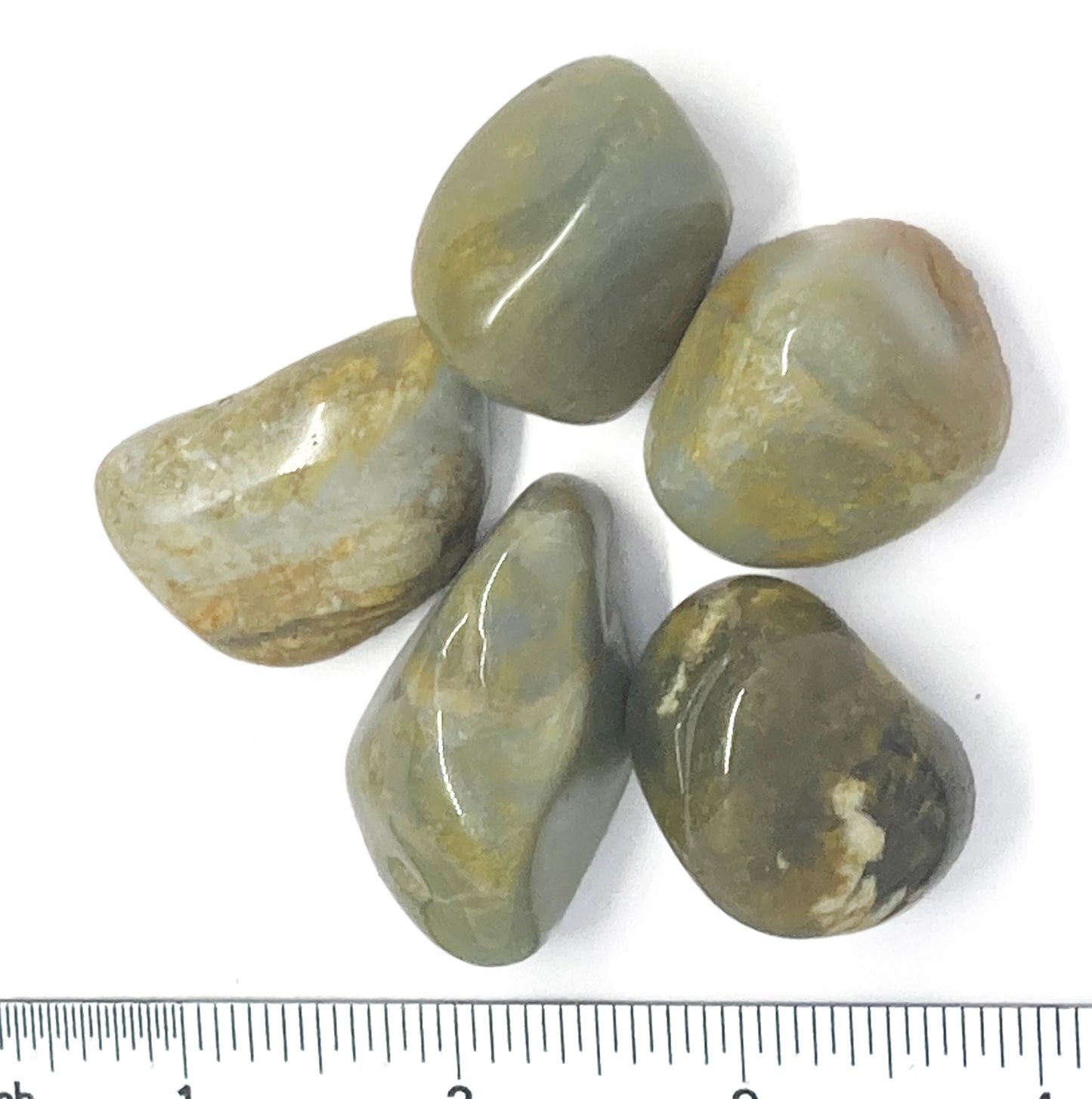 Chalcedony Blue Mustard Tumbled