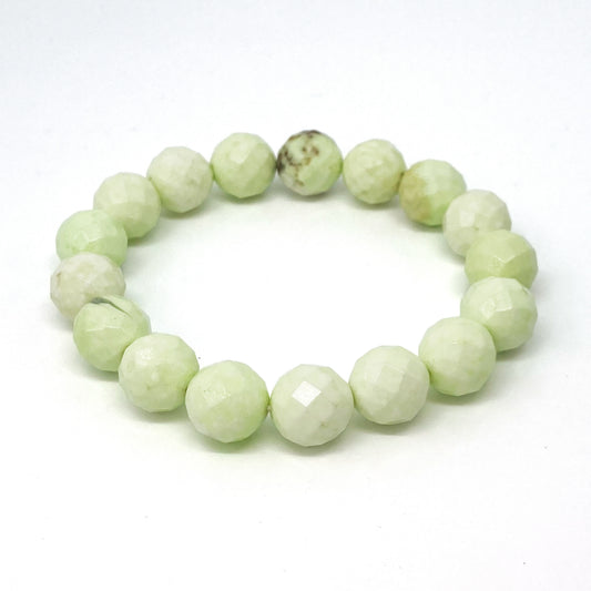 Faceted Lemon Chrysoprase Bracelet
