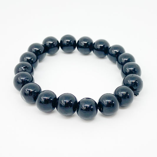 Round Obsidian Gold Sheen Bracelet