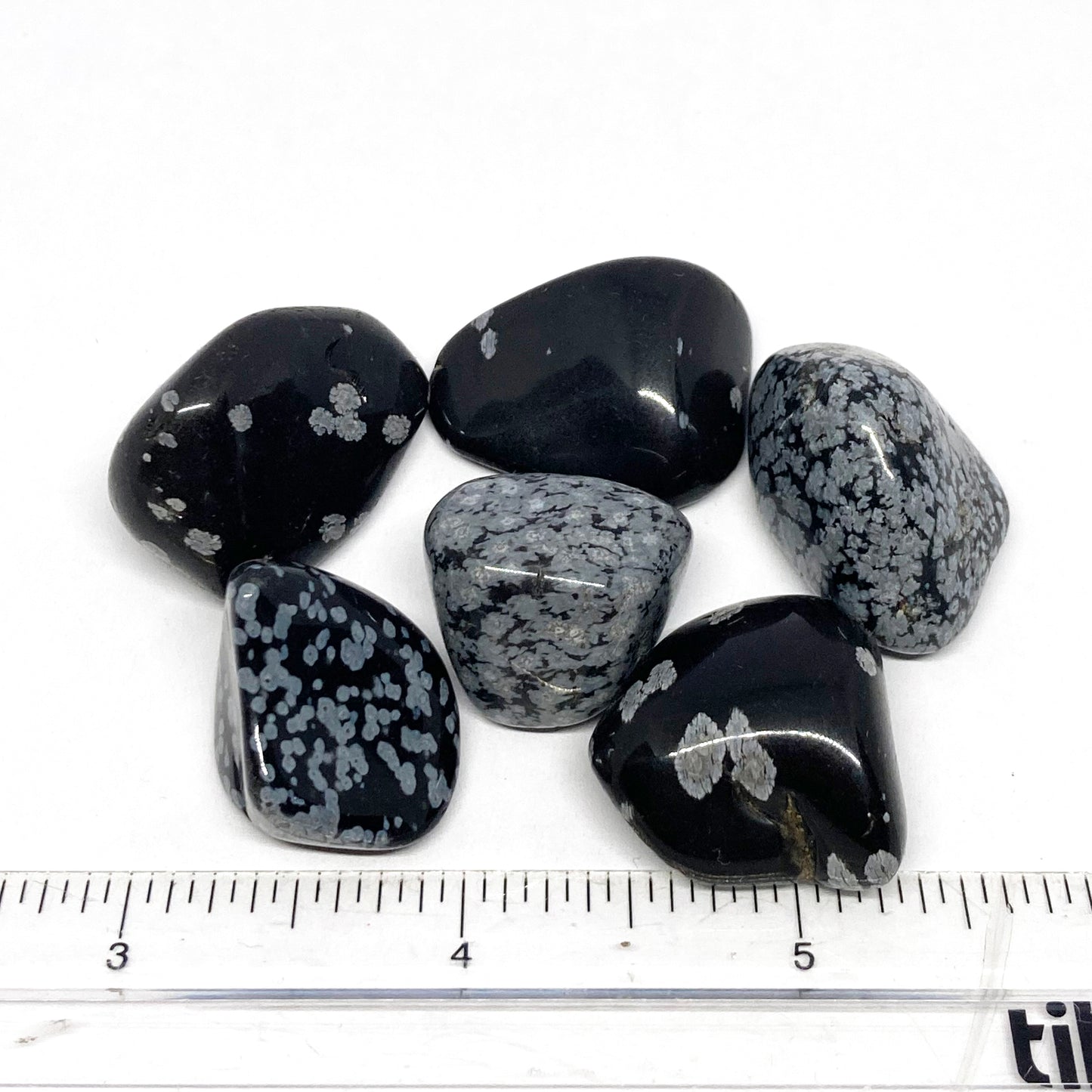 Obsidian Snow Flake Tumbled