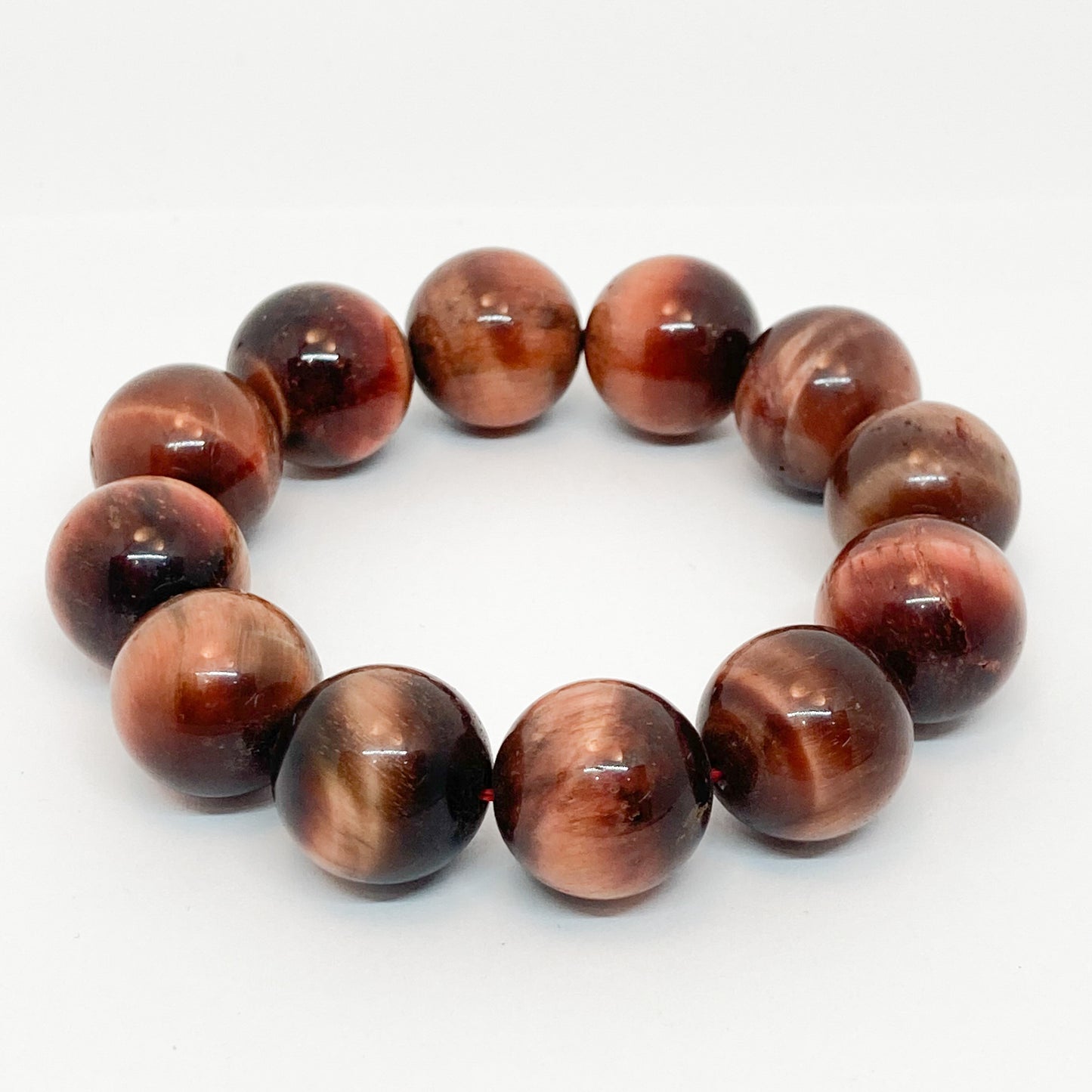 Round Red Tiger Eye Bracelet