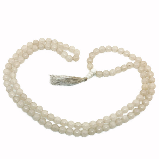 Snow Quartz Mala