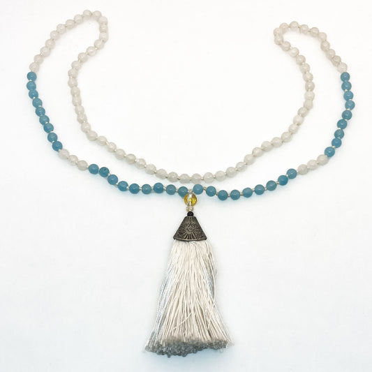 Snow Quartz Mala