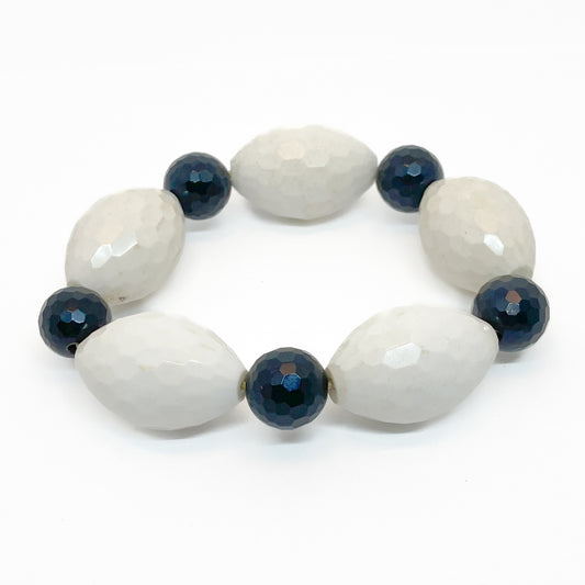 White and Black Onyx Bracelet