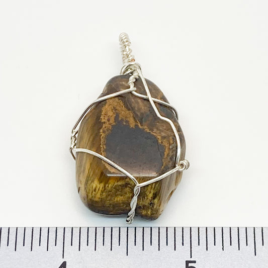 Tumbled Round Tiger Eye Pendant