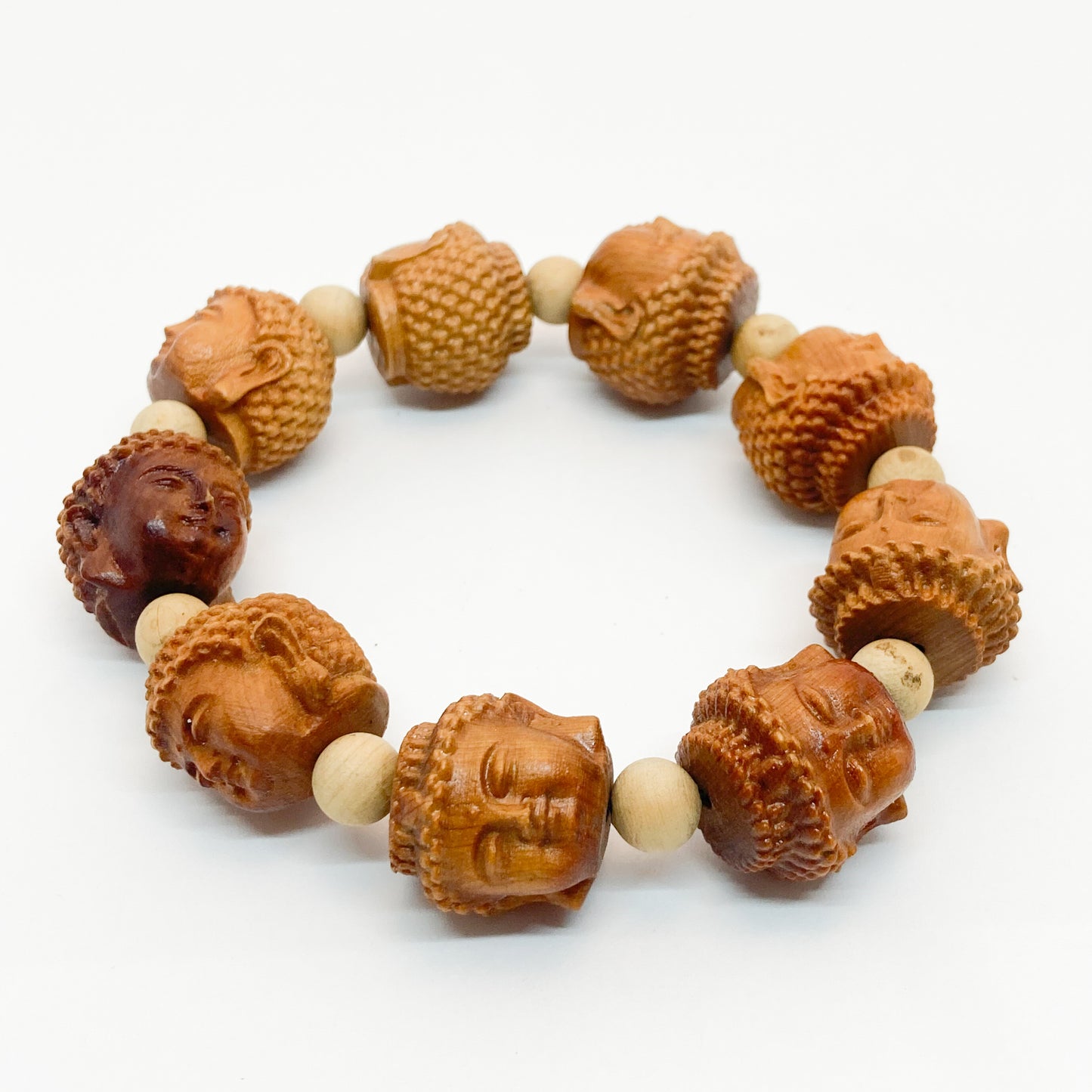 Walnut Buda Head Bracelet