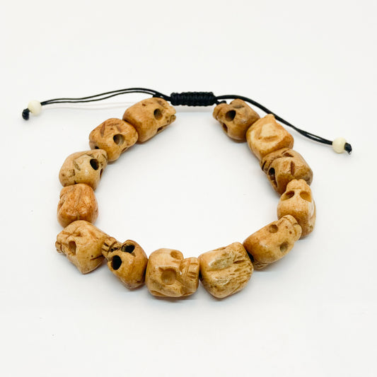 Yak Bone Skull Bracelet
